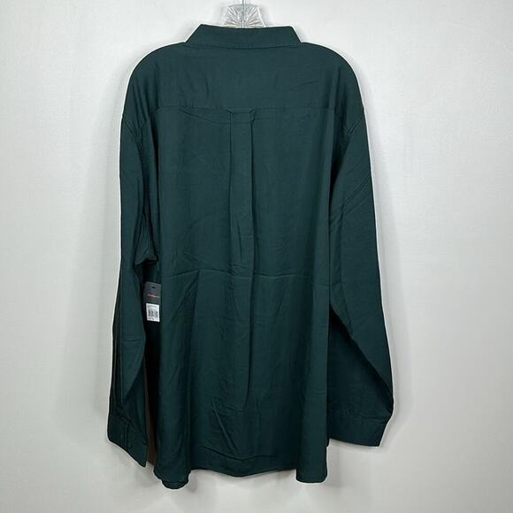 Johnny Bigg Men's Size 4XL Big & Tall Lincoln Lyocell Button Down Shirt in Pine - Picture 7 of 7